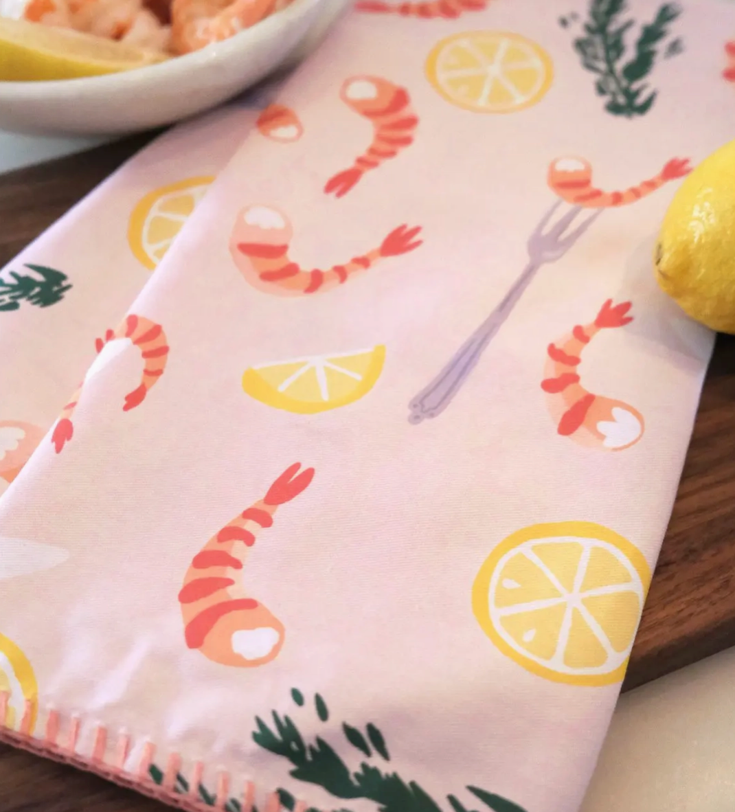 Shrimp Cocktail Tea Towel