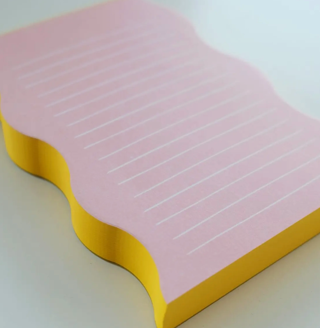 Pink/Yellow Wavy Notepad