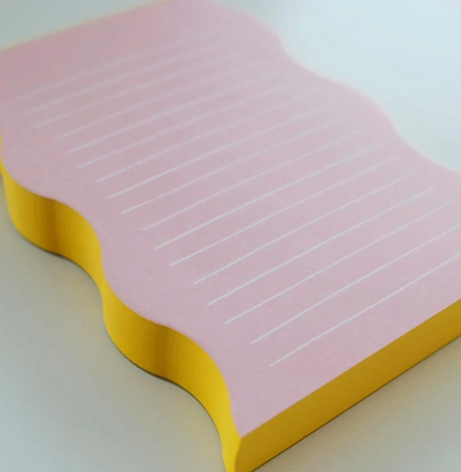 Pink/Yellow Wavy Notepad
