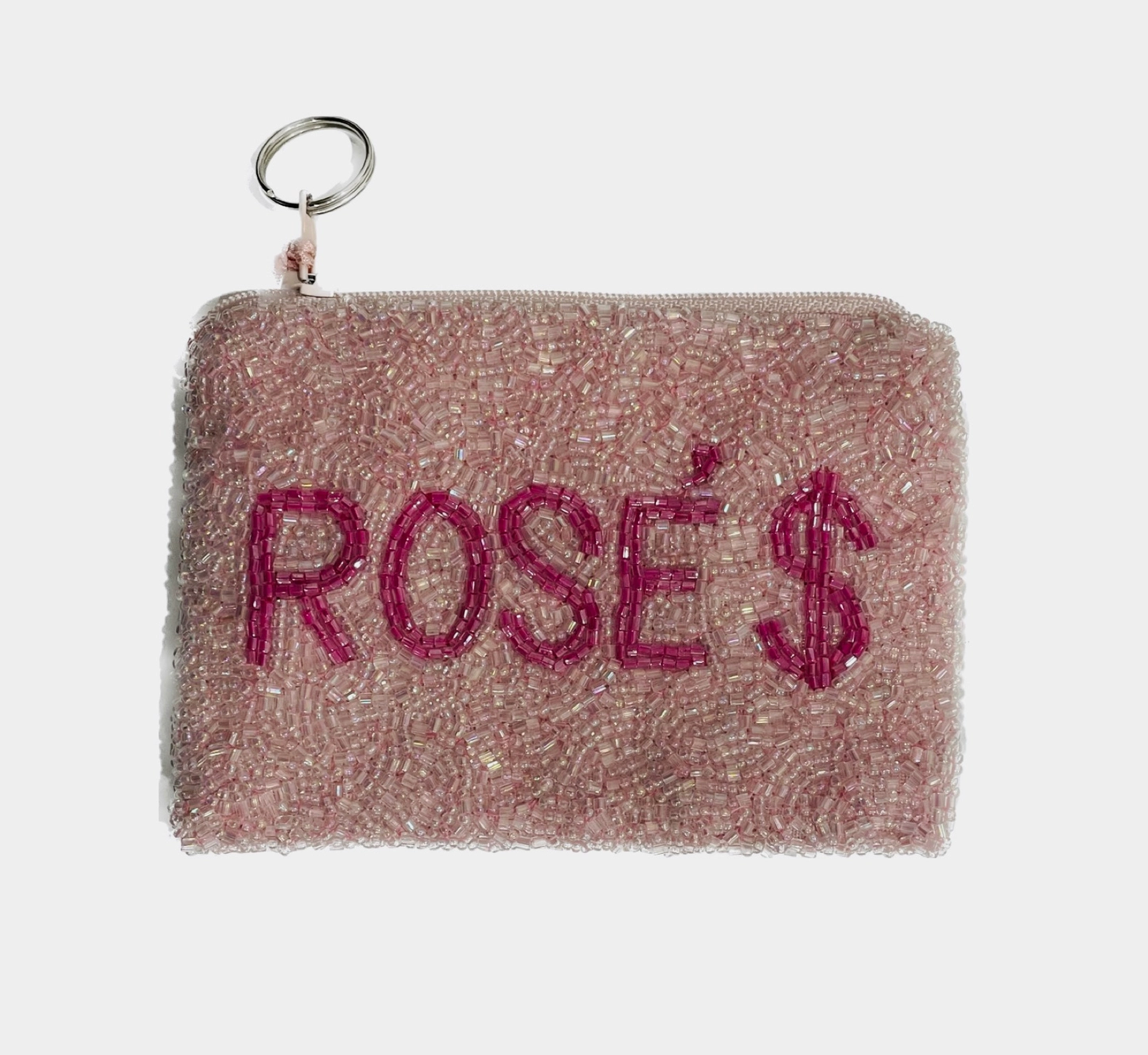 Rose $ Beaded Pouch