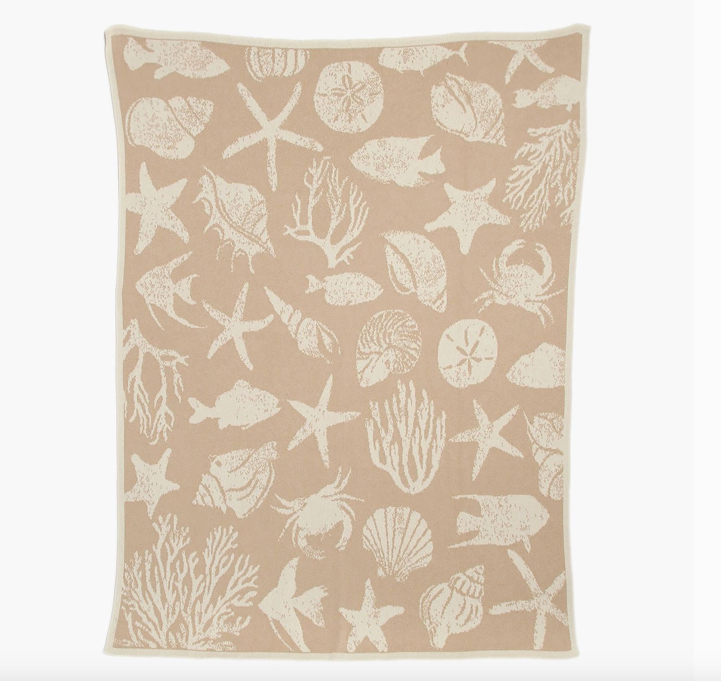 Coastal Sea Life Throw Blanket