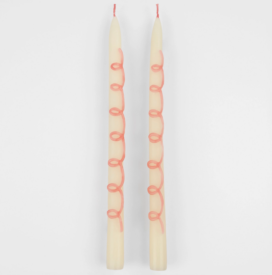 Pink Swirl Taper Candles