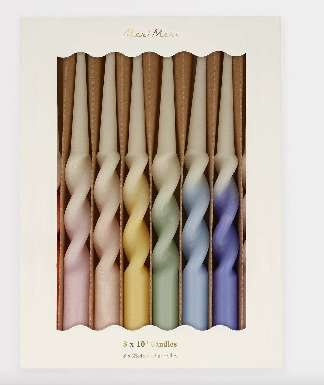 Rainbow Twisted Table Candles