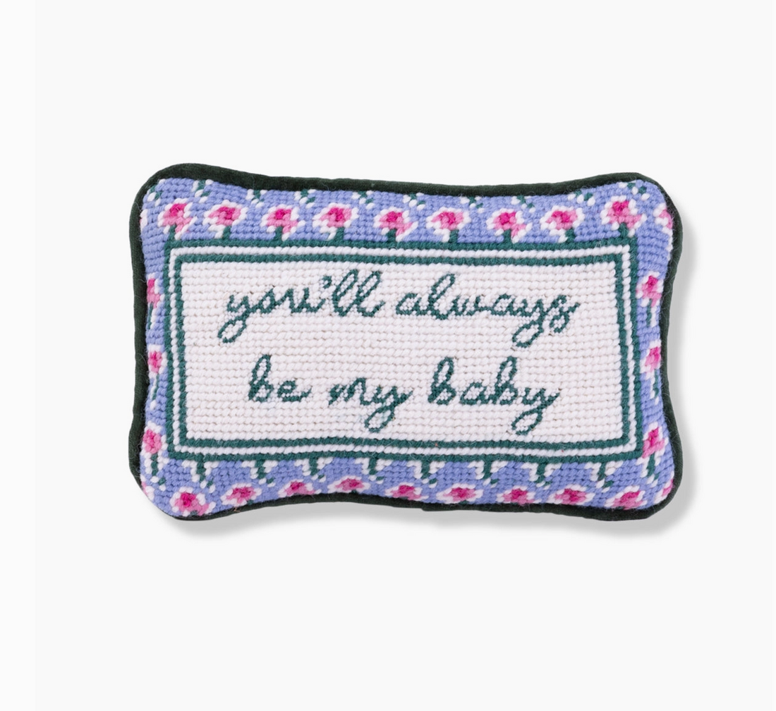 "Be My Baby" Mini Needlepoint Pillow
