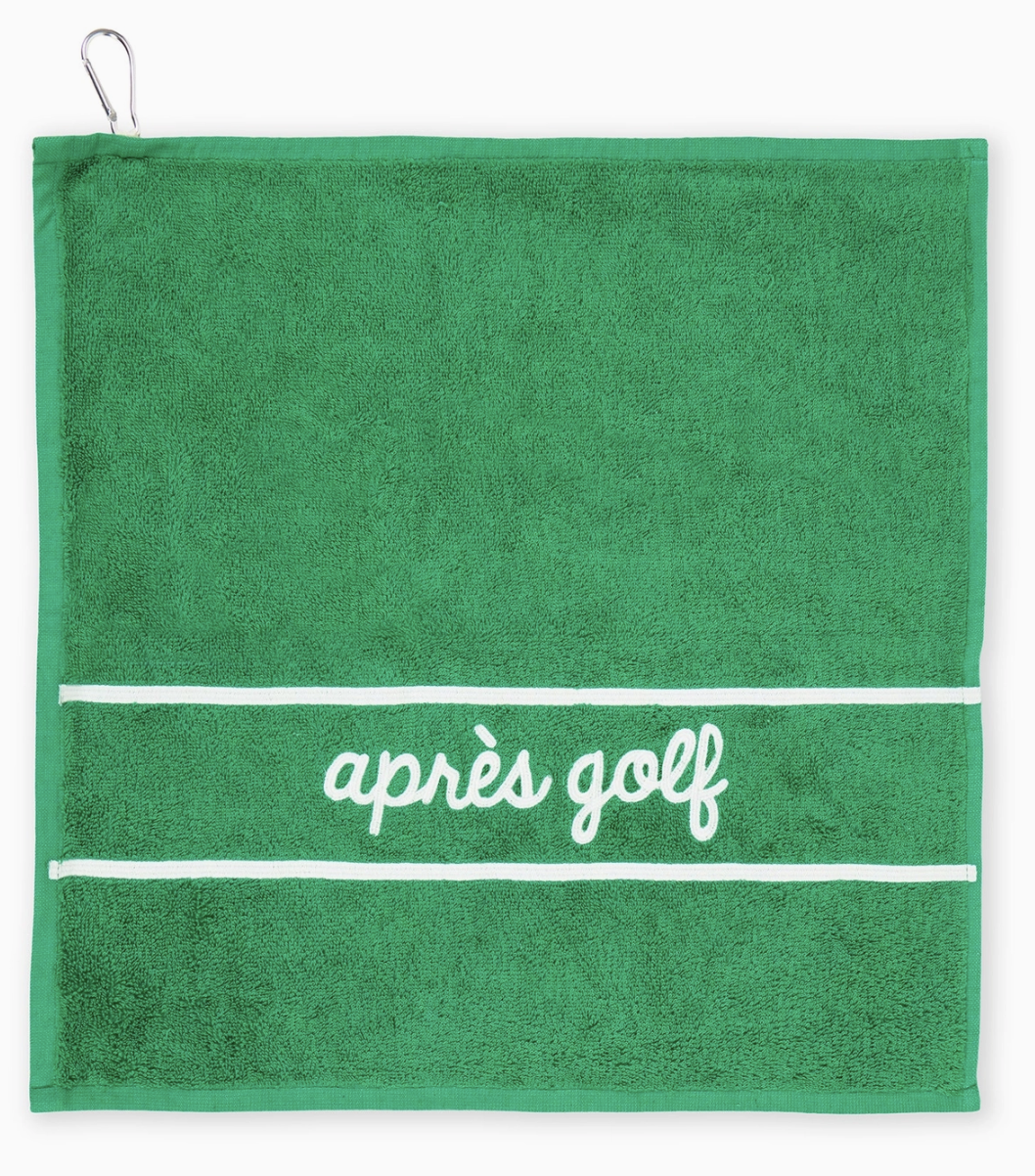 "Apres Golf" Embroidered Golf Towel