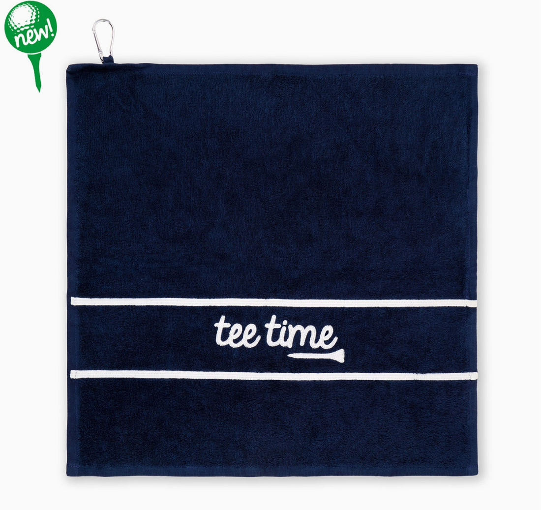 "Tee Time" Embroidered Golf Towel