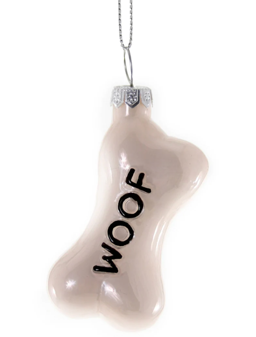 Woof Dog Bone Ornament