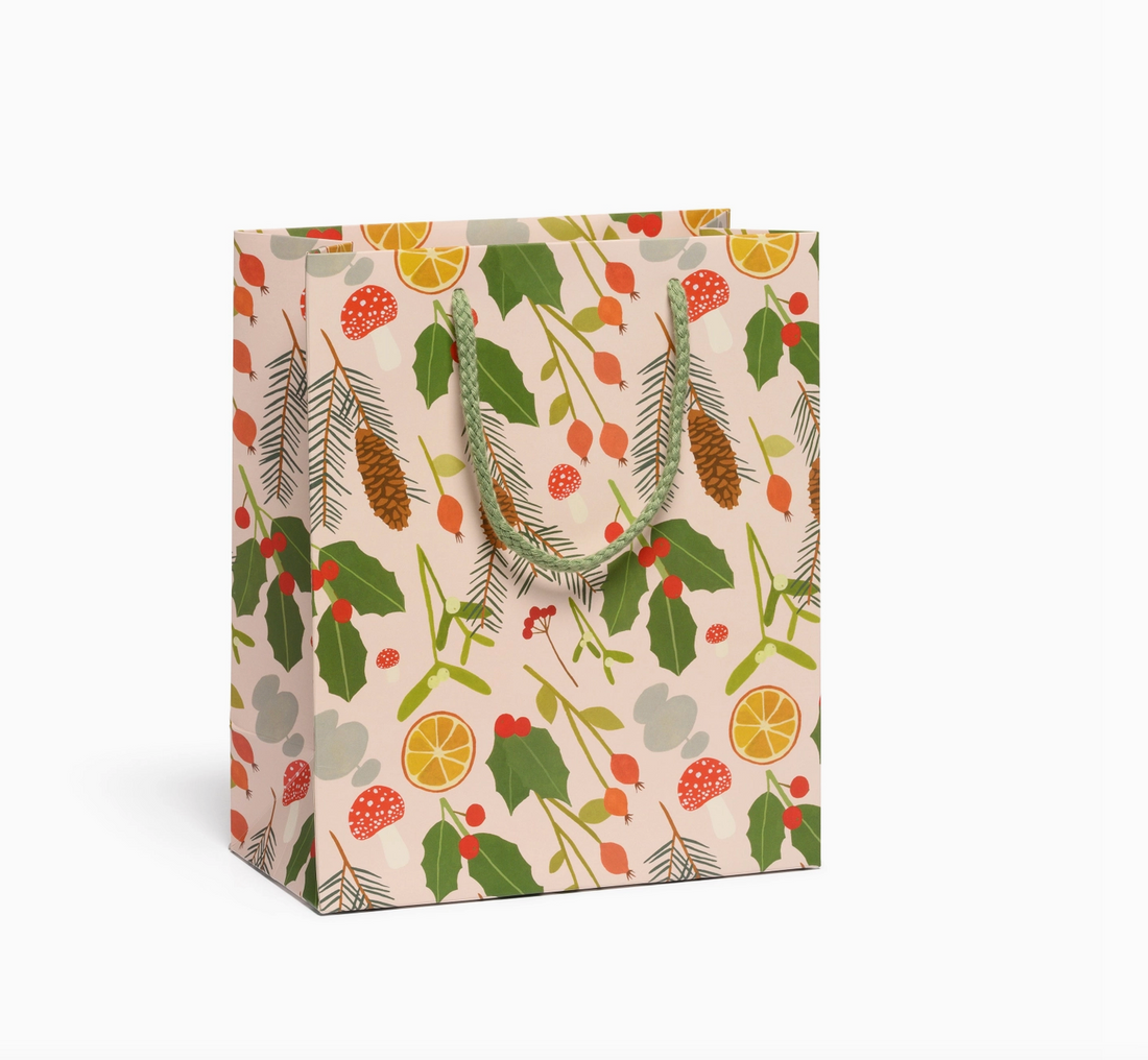 Holiday Green Medium Gift Bag