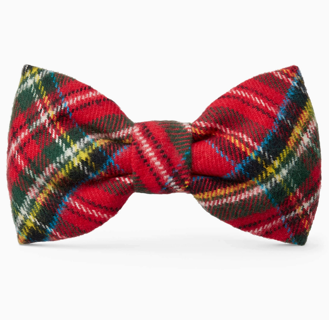 Tartan Plaid Holiday Dog Bowtie