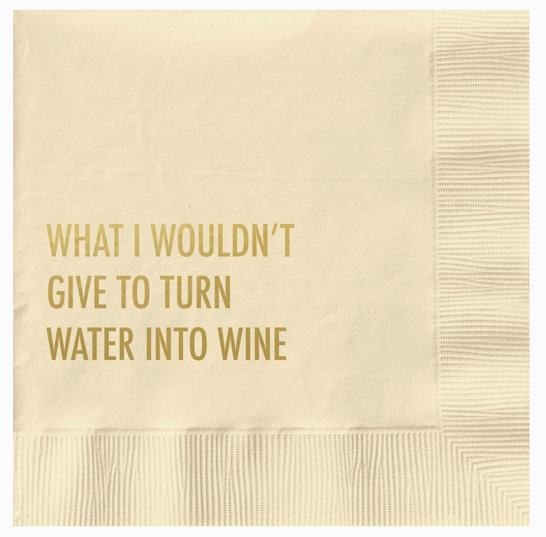 Water Into Wine Cocktail Napkin
