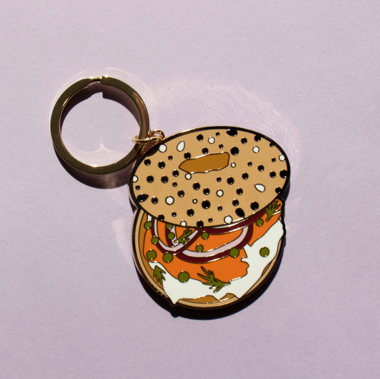 Bagel &amp; Lox Keychain