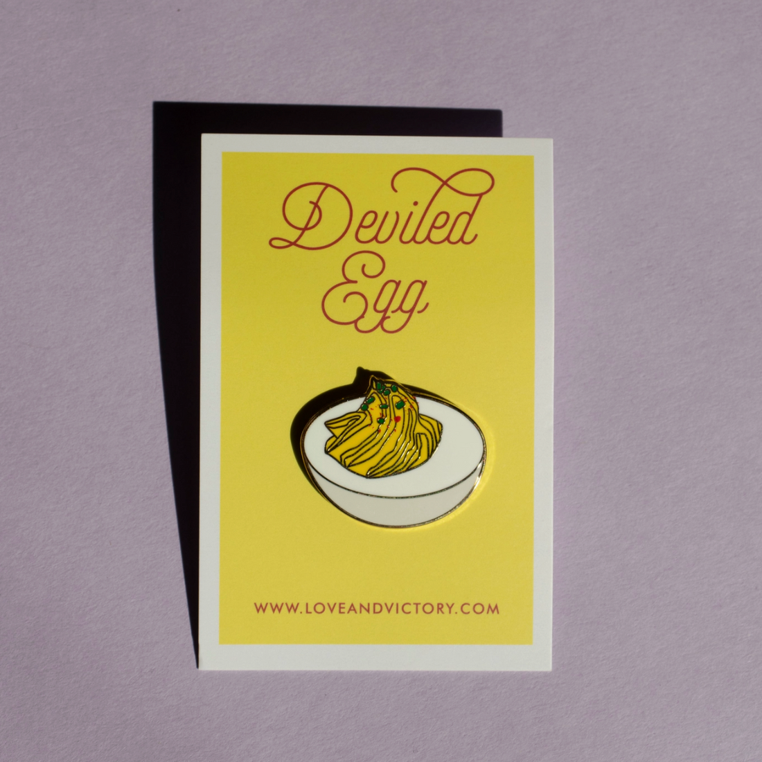 Deviled Egg Enamel Pin