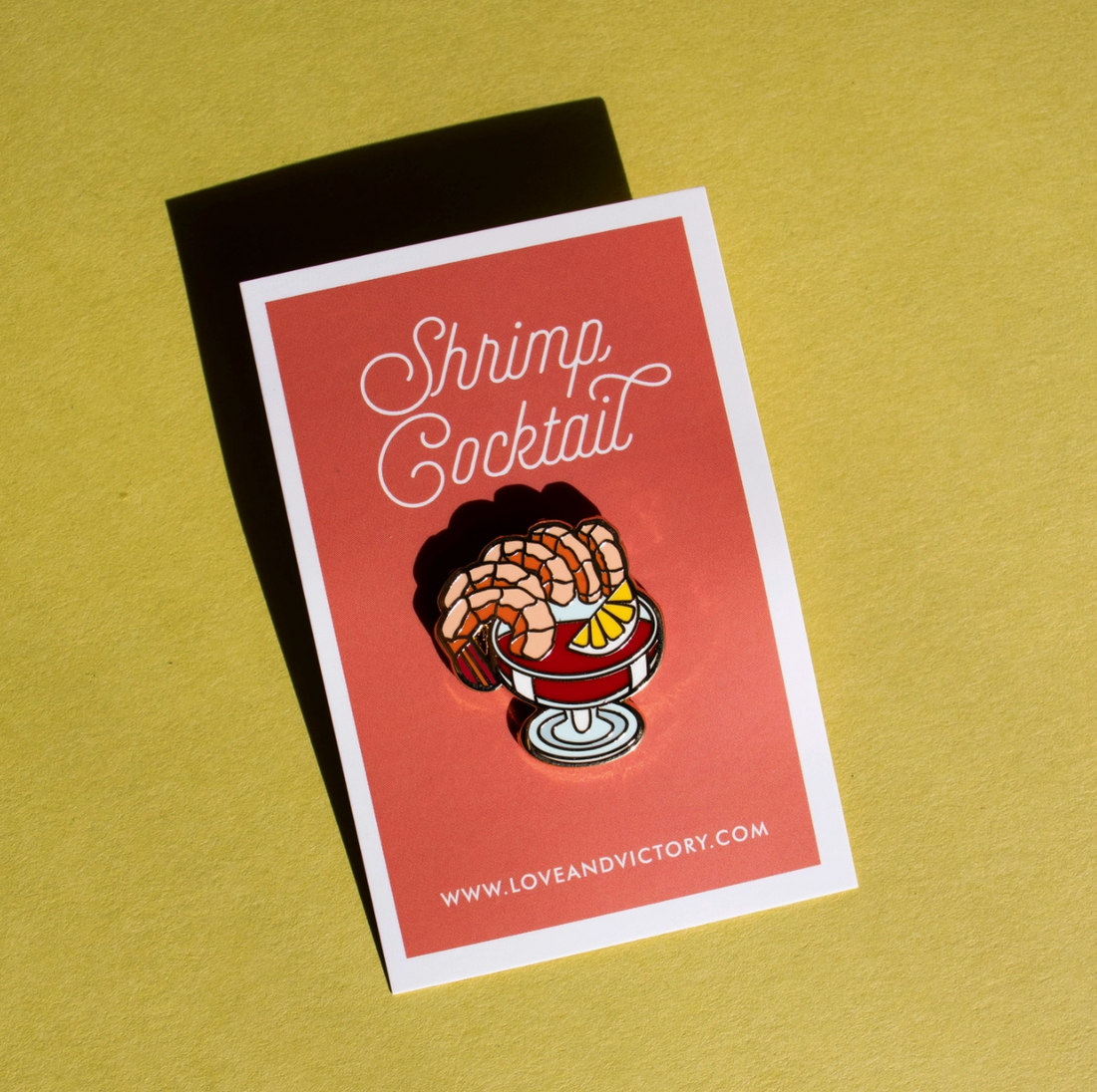 Shrimp Cocktail Enamel Pin