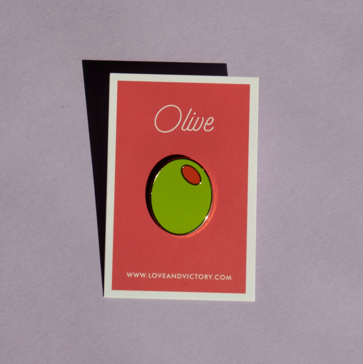 Olive Enamel Pin