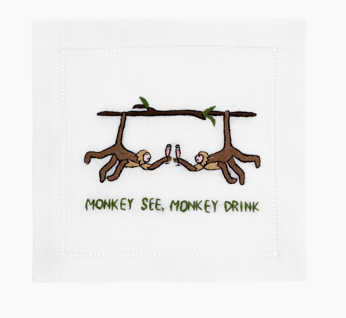 &quot;Monkey See, Monkey Drink&quot; Cocktail Napkin