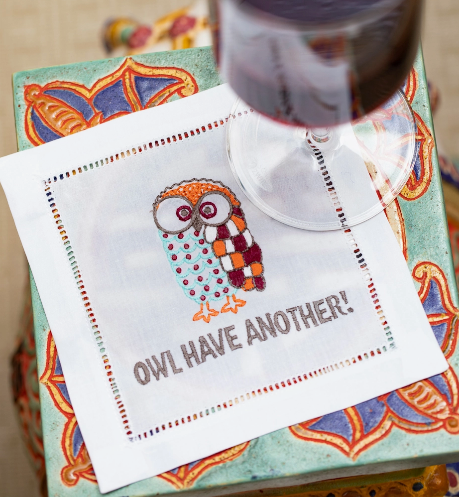 "Owl Have Another One" Cocktail Napkin