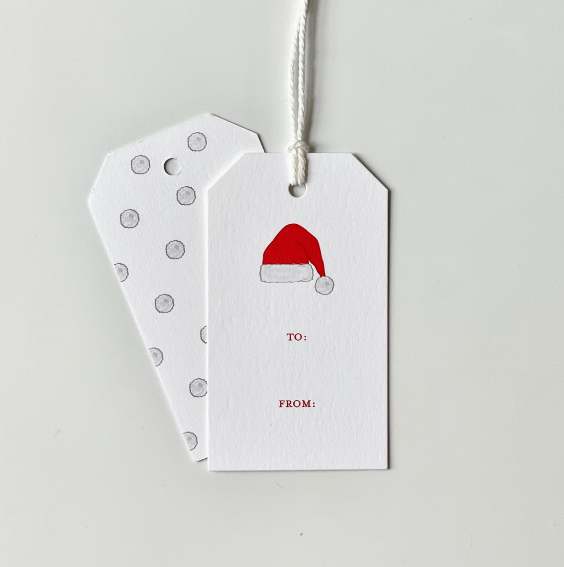 Santa Hat Gift Tags