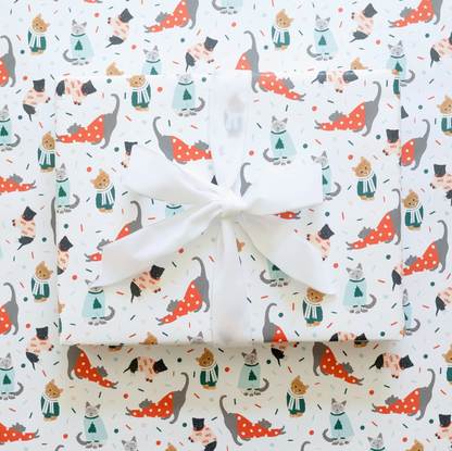 Holiday Cats Wrapping Paper Roll