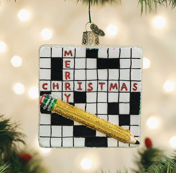 Crossword Puzzle Ornament