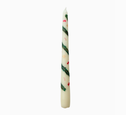 Christmas Festival Painted Candle
