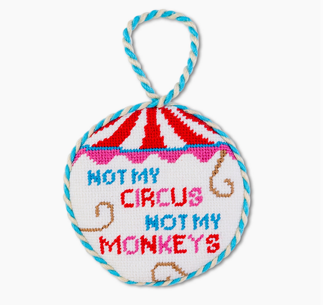 Not My Circus Needlepoint Ornament
