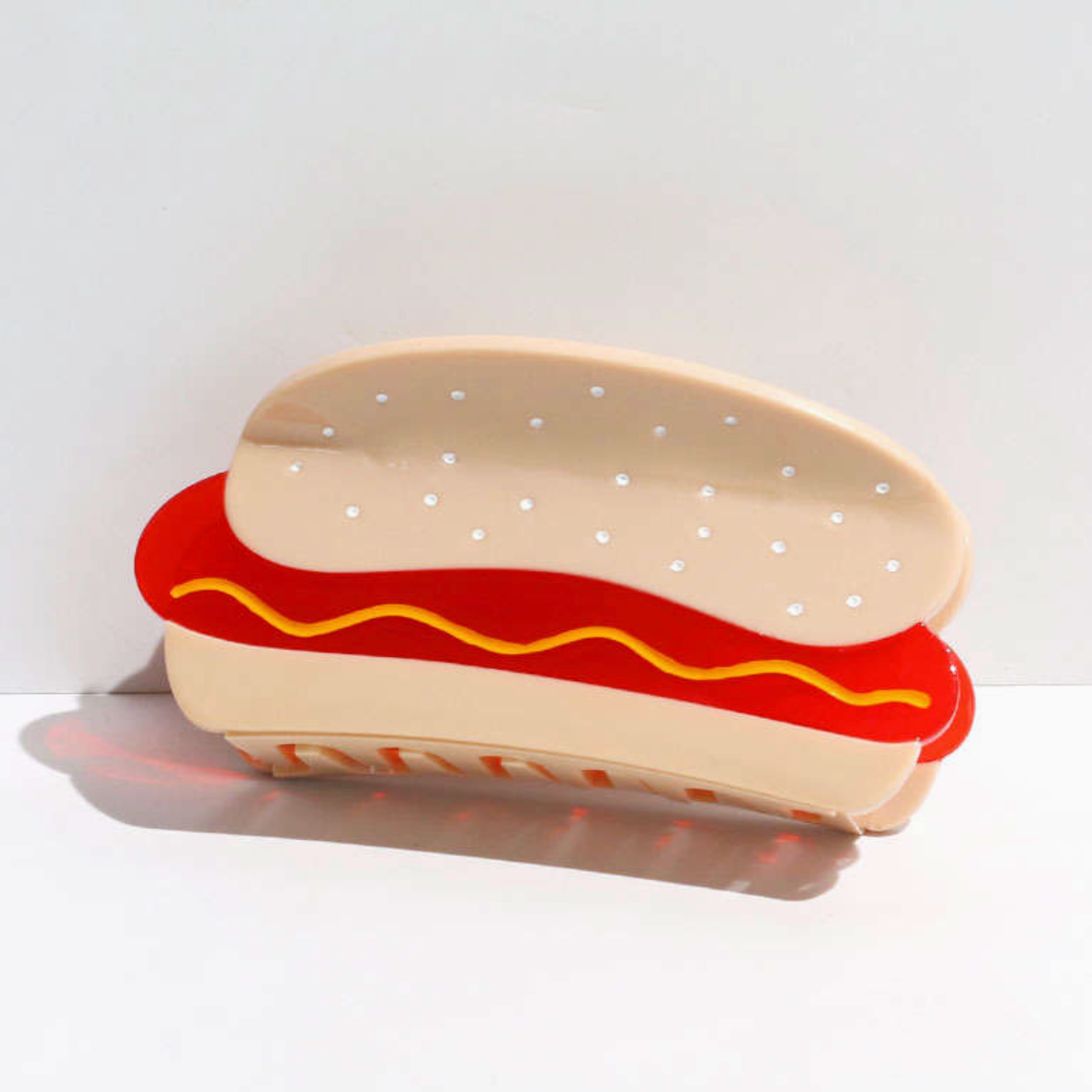 Large Hot Dog Hair Claw Clip