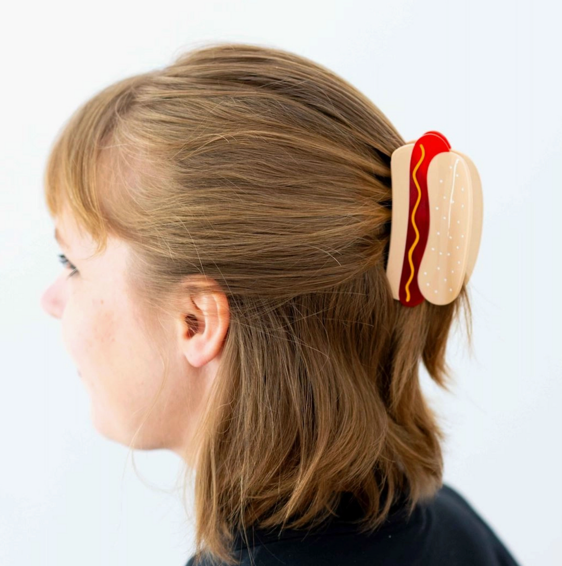 Large Hot Dog Hair Claw Clip
