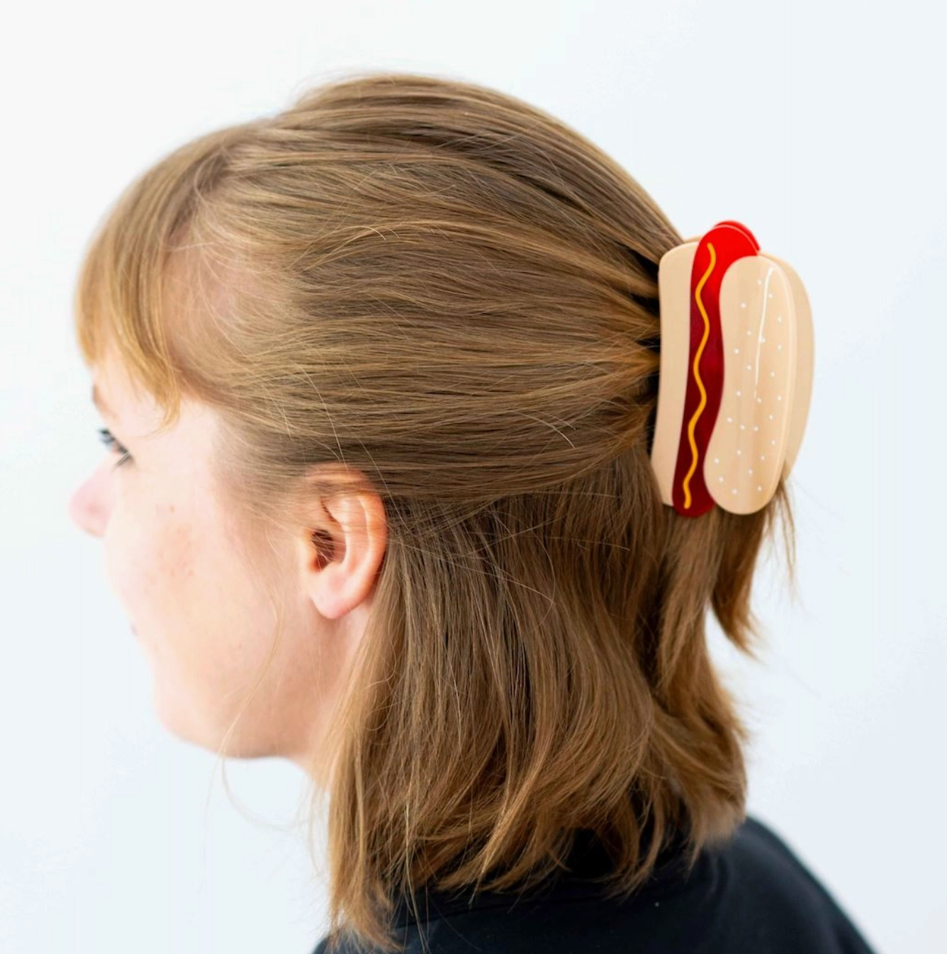 Large Hot Dog Hair Claw Clip