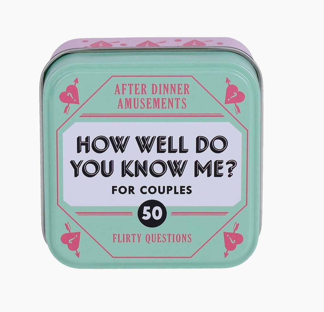 After Dinner Amusements: How Well Do You Know Me? Card Game