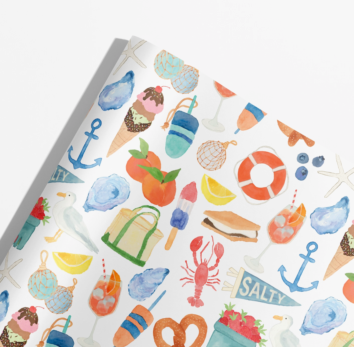 East Coast Summer Wrapping Paper (3 Sheets/Roll) (Copy)