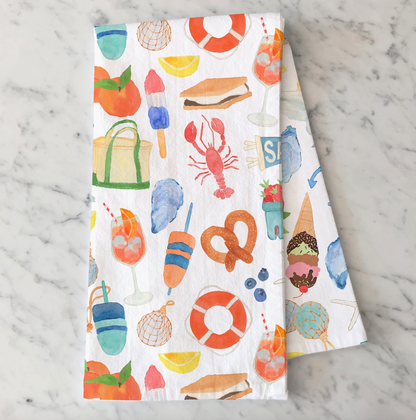 East Coast Summer Tea Towel