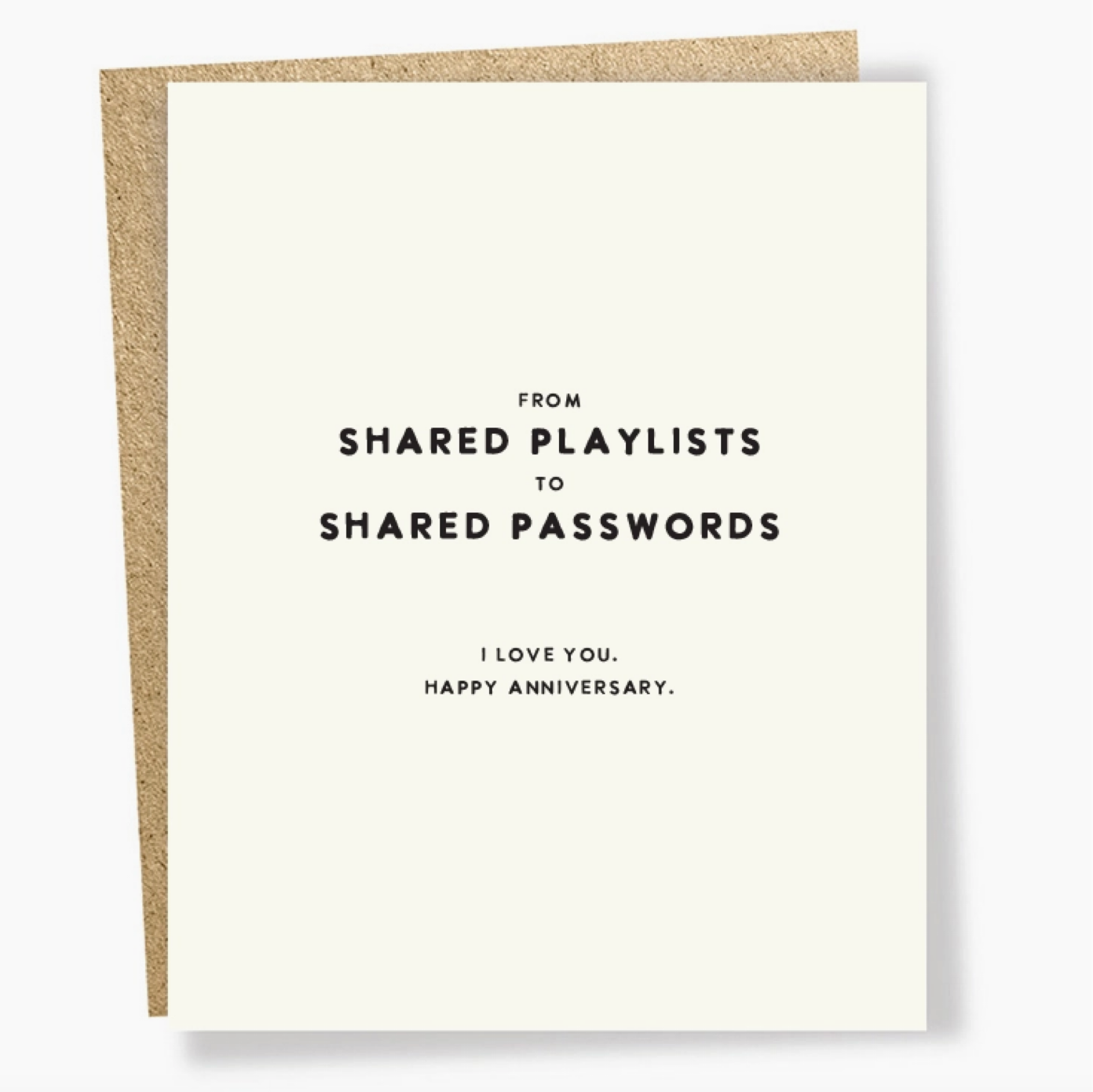 "Shared Passwords" Anniversary Cards