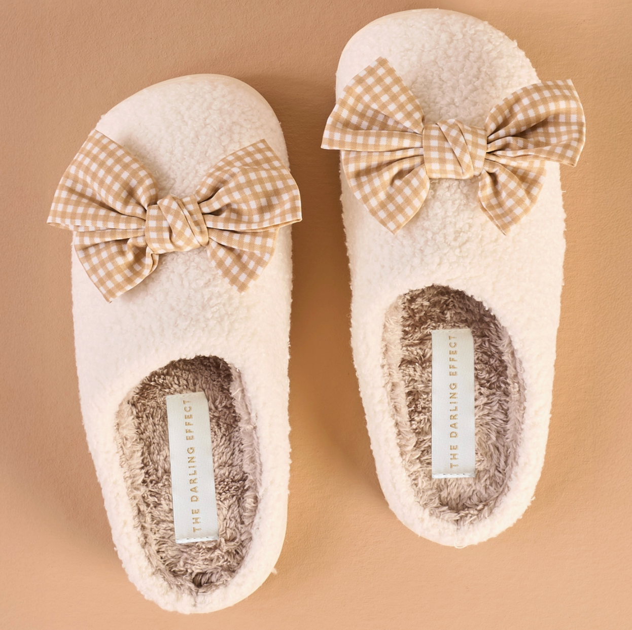 Maple Gingham Bow Slipper
