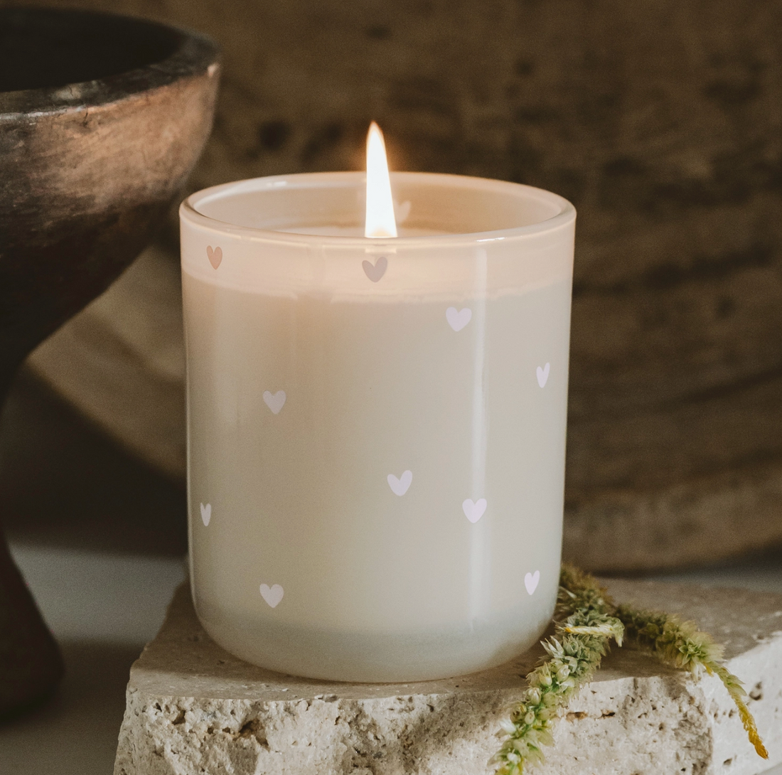 All Over Hearts Candle