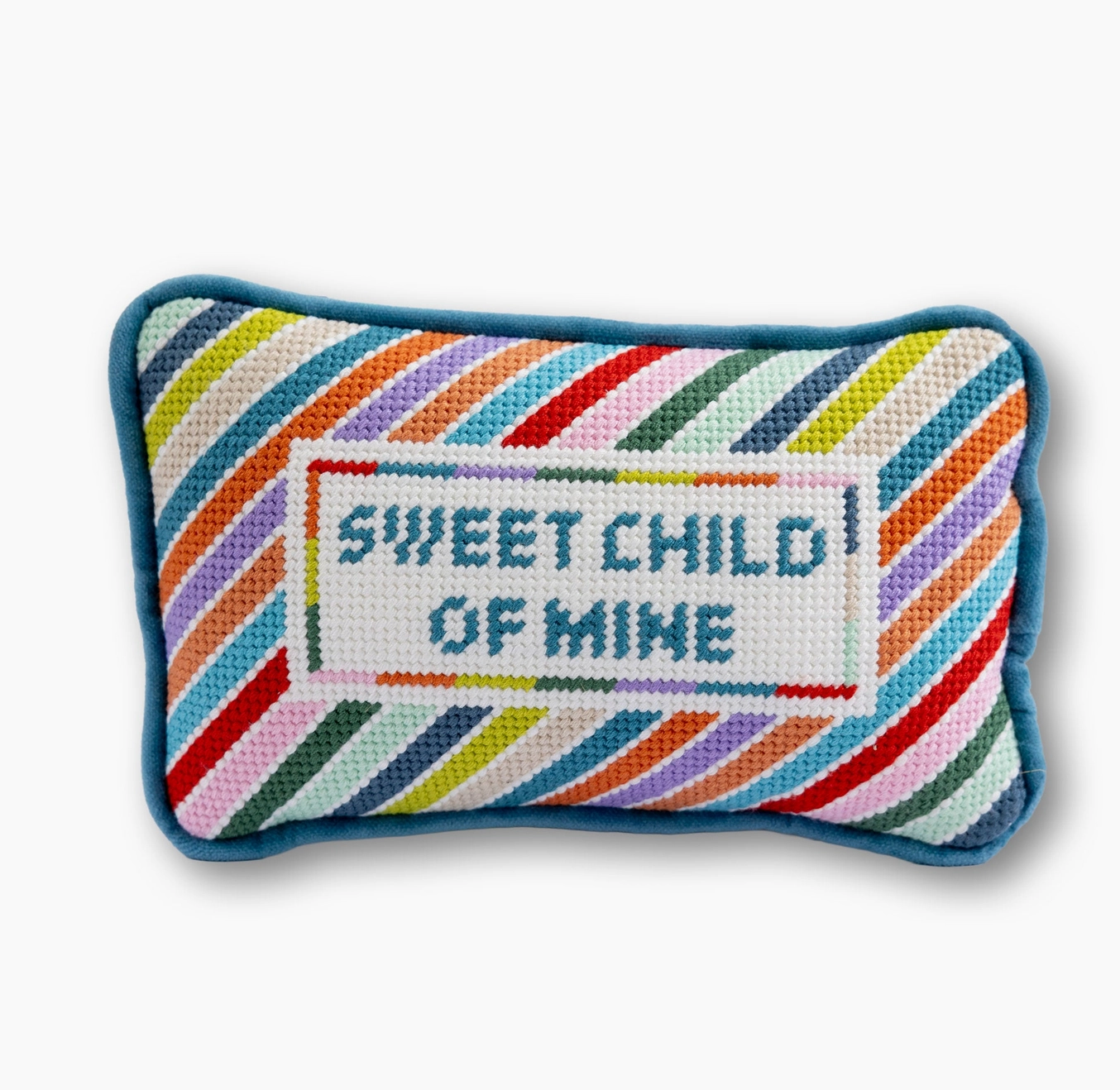"Sweet Child of Mine" Mini Needlepoint Pillow