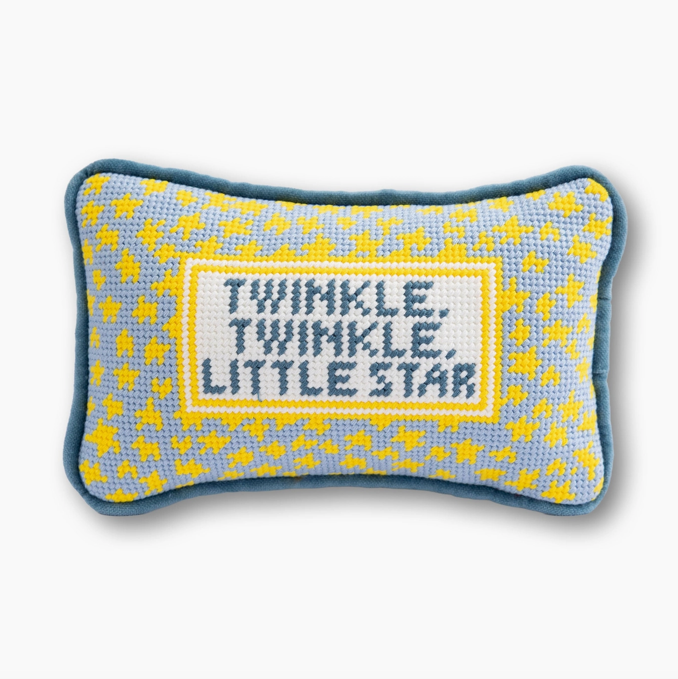 "Twinkle Twinkle" Mini Needlepoint Pillow