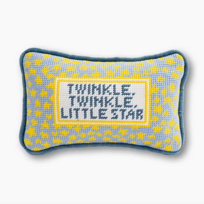 "Twinkle Twinkle" Mini Needlepoint Pillow