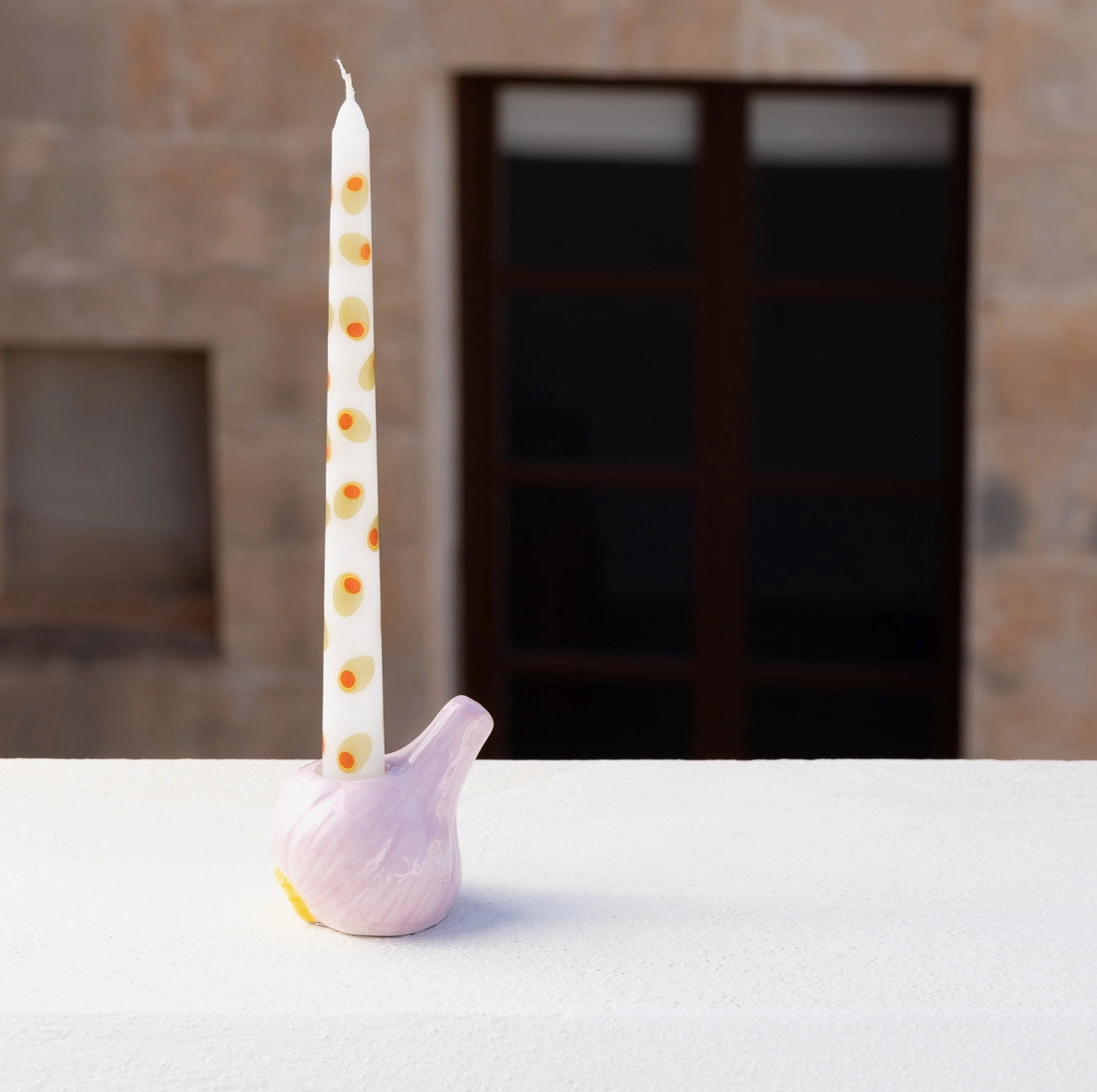 Garlic Ceramic Candle Holder
