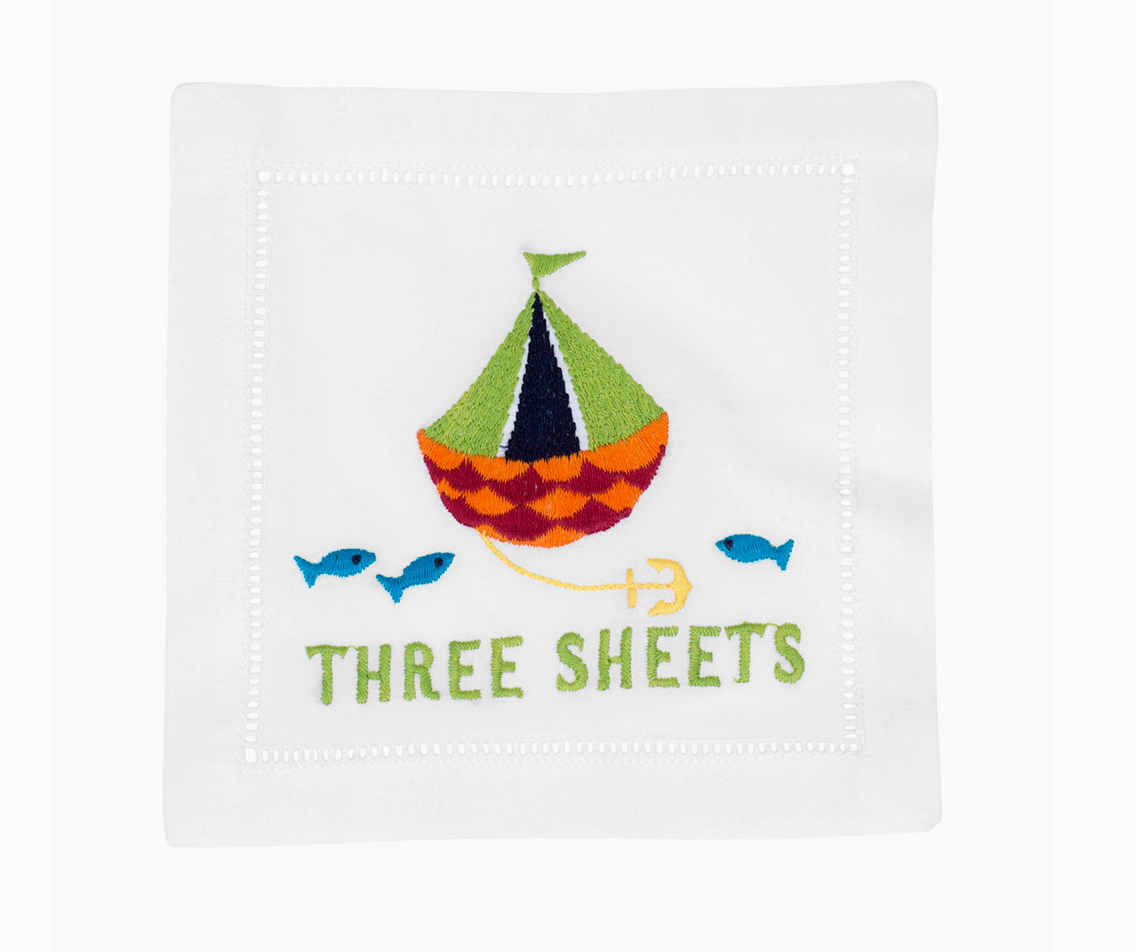 "Three Sheets" Cocktail Napkin