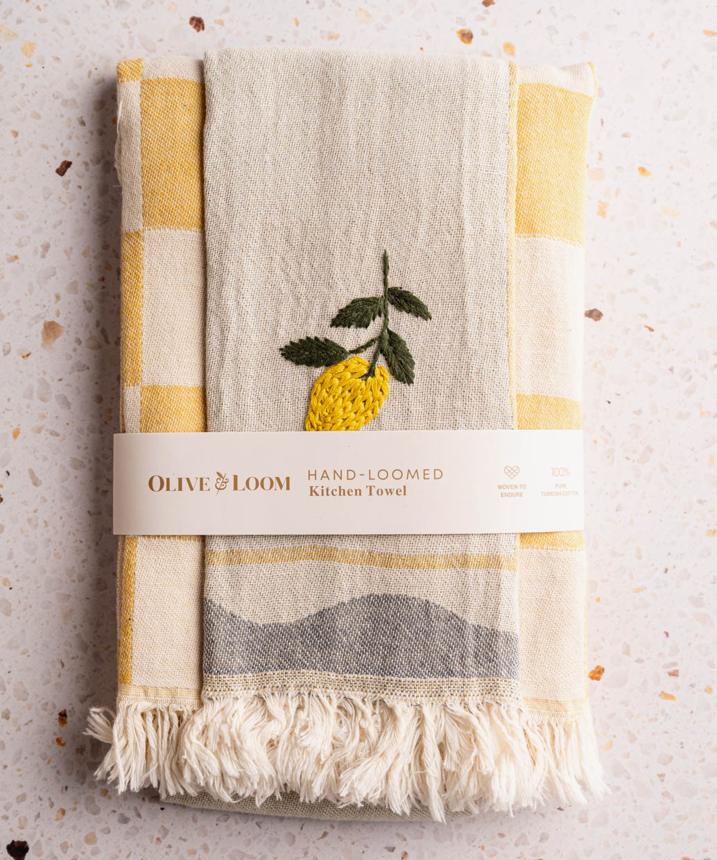 Lemon - Hand Stitched Kitchen Towel
