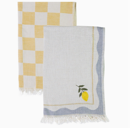 Lemon - Hand Stitched Kitchen Towel
