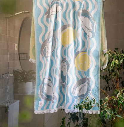 Oysters Beach Towel