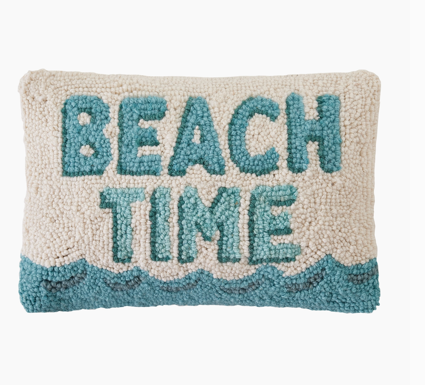 Beach Time Hooked Pillow