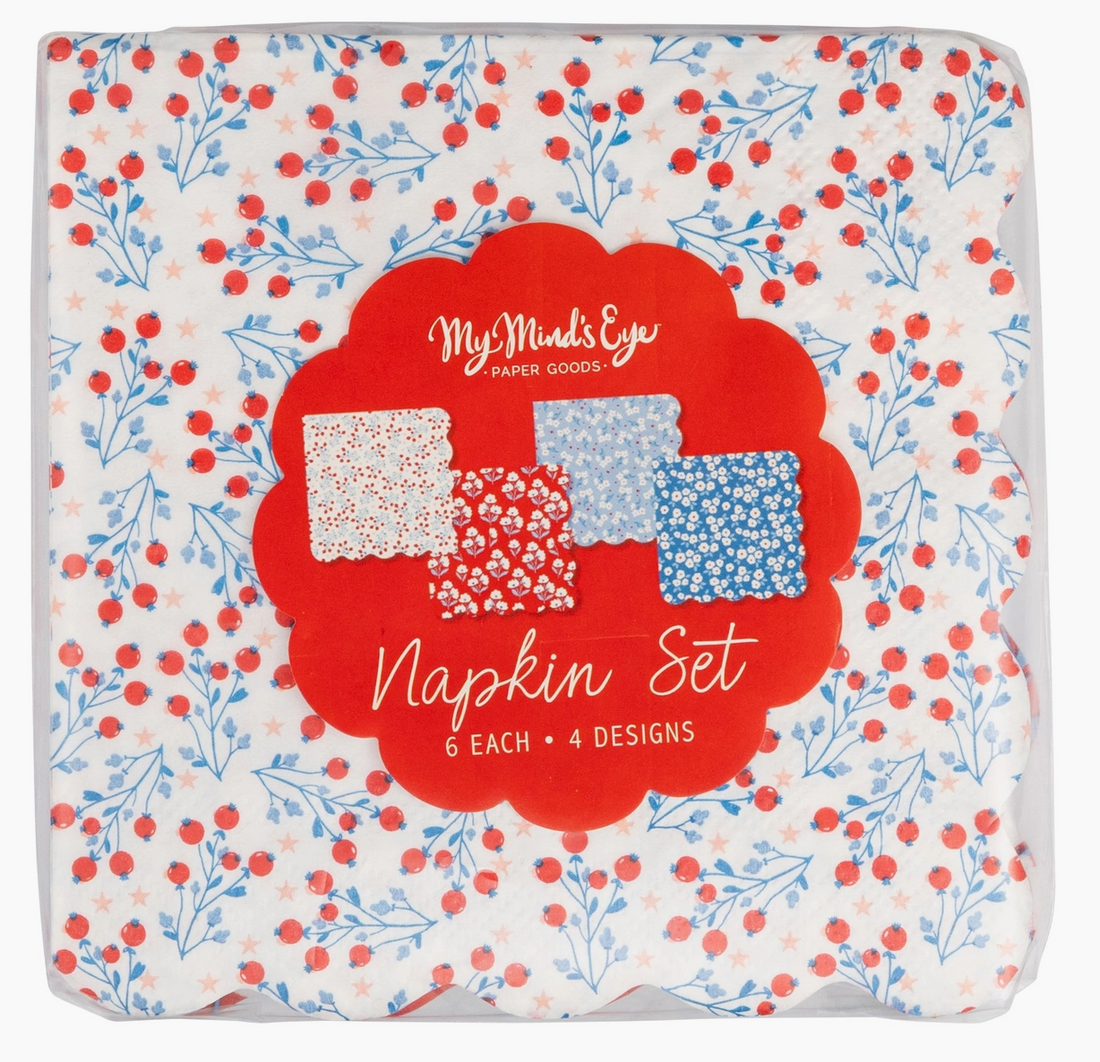 Floral Cocktail Napkin Set