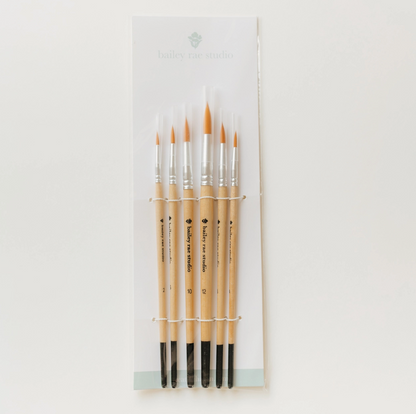 Round Tip Watercolor Brush Set