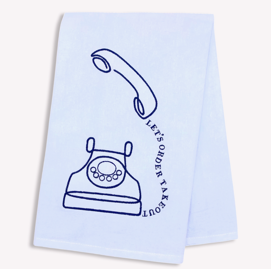 "Lets Order Takeout" Tea Towel