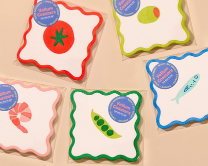 Crudite Vellum Coasters