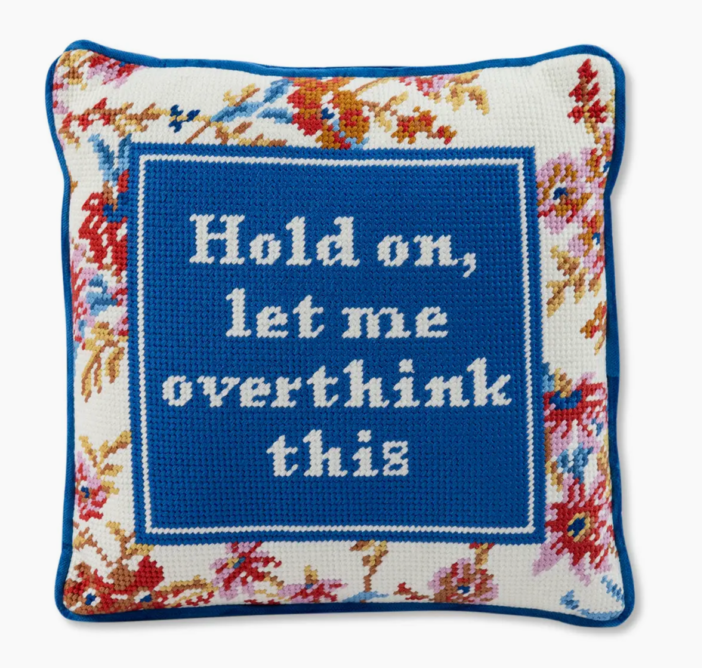 Overthink Needlepoint Pillow