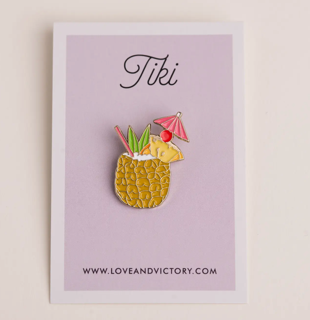 Tiki Cocktail Enamel Pin