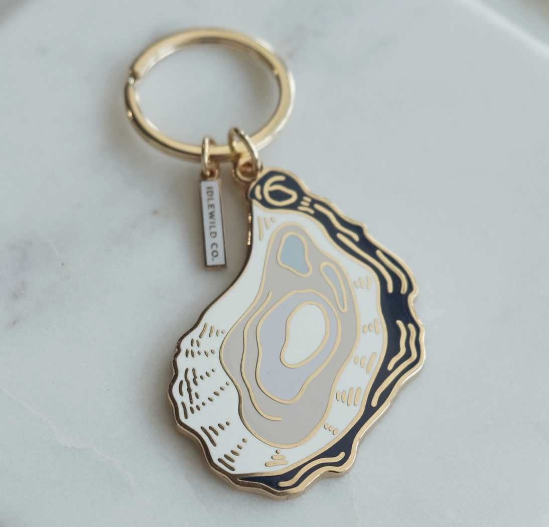 Oyster Enamel Keychain